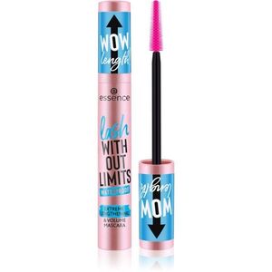 essence lash WITHOUT LIMITS WATERPROOF objemová a prodlužující řasenka voděodolná odstín 03 Black Waterproof 13 ml obraz