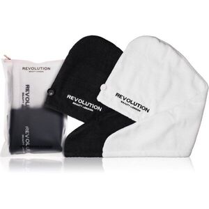 Revolution Haircare Microfibre Hair Wraps ručník na vlasy odstín Black/White 2 ks obraz