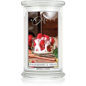 Kringle Candle Classic Strawberries & Cream vonná svíčka 623 g obraz