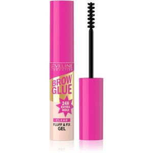 Eveline Cosmetics Brow Glue Fluff & Fix Gel dlouhotrvající gel na obočí odstín Transparent 6 ml obraz