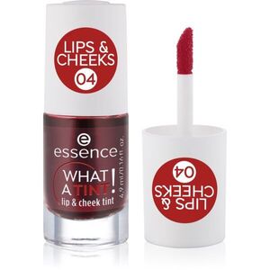 essence WHAT A TINT! tekutá tvářenka a lesk na rty odstín 04 Strawberry Rush 4.9 ml obraz