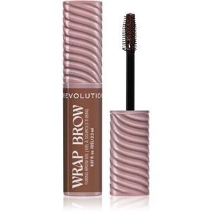 Revolution Wrap Brow Tubing Brow Gel fixační gel na obočí odstín Warm Medium Brown 2.3 ml obraz