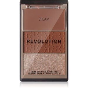 Revolution The Bronzer Icon paleta bronzerů s rozjasňovačem odstín Golden Medium 1 ks obraz