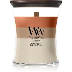 Woodwick Trilogy Hearth Spice vonná svíčka s dřevěným knotem 275 g obraz