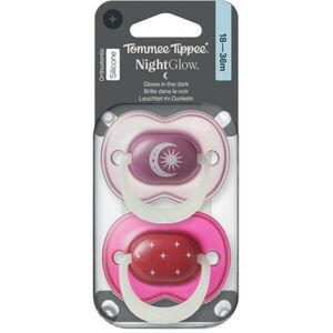 Tommee Tippee NightGlow Soother 18-36m dudlík Girl 2 ks obraz