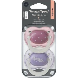 Tommee Tippee NightGlow Soother 0-6m dudlík Girl 2 ks obraz