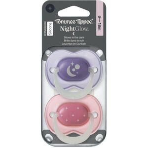 Tommee Tippee NightGlow Soother 6-18m dudlík Girl 2 ks obraz