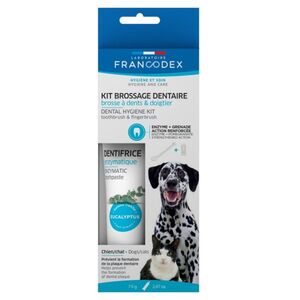 FRANCODEX Dental Kit zubní pasta 70 g + kartáček pes obraz