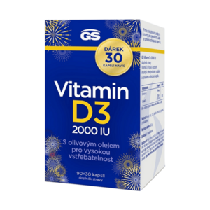 GS Vitamin D3 2000 IU 90 + 30 kapslí + NAVÍC obraz