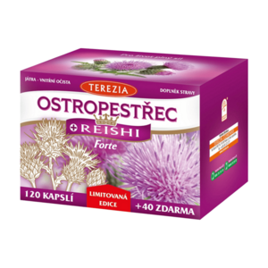 TEREZIA Ostropestřec + Reishi Forte 120+40 kapslí - Limitovaná edice obraz