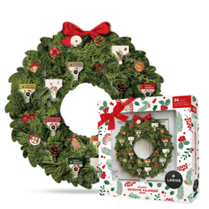 LEROS Bylinný adventní kalendář věnec 24 čajů + karty obraz