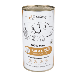 ALL ANIMALS Kuřecí mleté s rýží konzerva 1200 g obraz