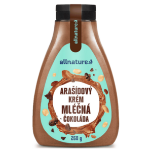 ALLNATURE Arašídový krém s mléčnou čokoládou 260 g obraz