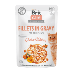 BRIT Care cat fillets in gravy choice chicken kapsička pro kočky 85 g obraz