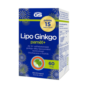 GS Lipo ginkgo paměť+ 90 + 15 kapslí NAVÍC obraz