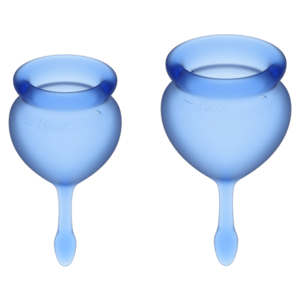 SATISFYER Feel good blue menstruační kalíšek modrý obraz