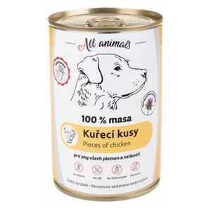 ALL ANIMALS konzerva kuřecí kousky pro psy 400 g obraz