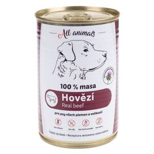 ALL ANIMALS konzerva hovězí mleté pro psy 400 g obraz