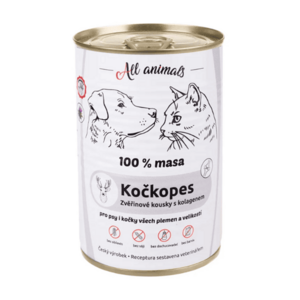 ALL ANIMALS Zvěřinové kousky s kolagenem konzerva 400 g obraz