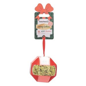 BEEZTEES Xmas ball pamlsky pro kočky catnip losos 8, 5 x 8 cm obraz