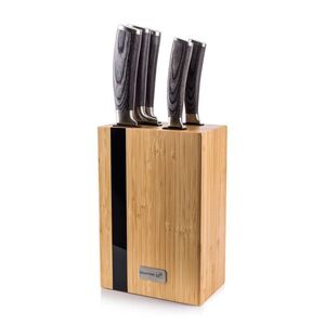 G21 Sada nožů Gourmet Rustic 5 ks + bambusový blok obraz