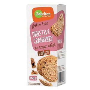 Balviten Digestive Cranberry bezlepkové ovesné sušenky bez cukru 150 g obraz