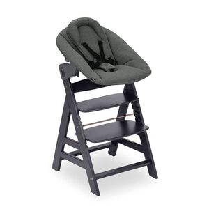 Hauck Alpha+ dřevěná židle+novorozenecký set polohovací, 0m+, Dark Grey obraz