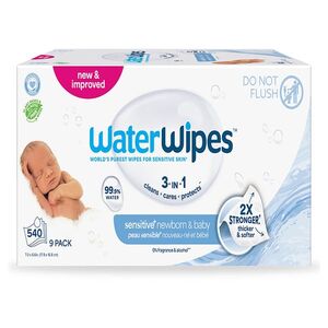 WATERWIPES Ubrousky vlhčené Newborn&Baby 3in1 540 ks obraz
