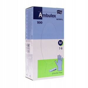 MATOPAT Ambulex nepudrované nitrilové rukavice violet M 100 kusů obraz