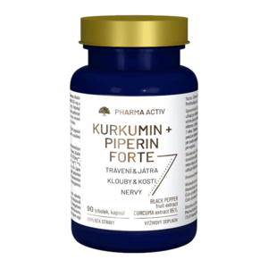 PHARMA ACTIV Kurkumin + Piperin forte 90 tobolek obraz