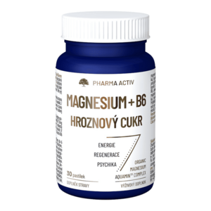 PHARMA ACTIV Magnesium + B6 hroznový cukr 30 pastilek obraz