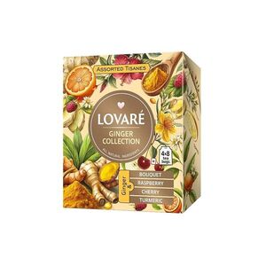LOVARÉ Ginger collection kolekce bylinných čajů 32 sáčků obraz
