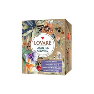 LOVARÉ Green tea assorted kolekce zelených čajů 32 sáčků obraz