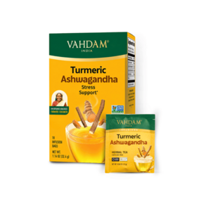 VAHDAM Turmeric ashwagandha bylinný čaj 18 sáčků obraz