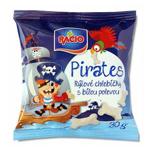 RACIO Pirates rýžové chlebíčky s bílou polevou 30 g obraz