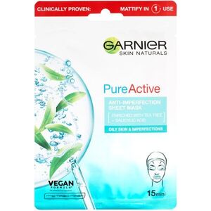 Garnier Pure Active plátýnková maska s čisticím efektem 28 g obraz