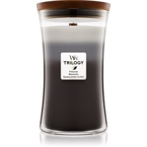 Woodwick Trilogy Warm Woods vonná svíčka s dřevěným knotem 609.5 g obraz