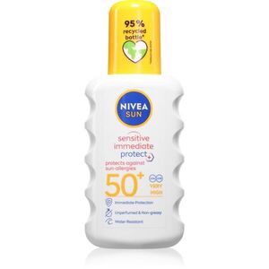 NIVEA SUN Sensitive Immediate sprej na opalování Sensitive SPF 50+ 200 ml obraz