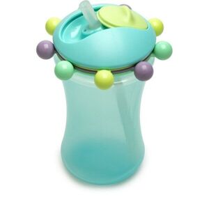 Melii Abacus Straw Sippy Cup hrnek s brčkem Blue 1 ks obraz