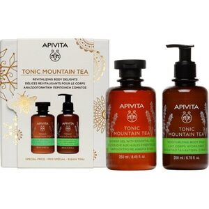 Apivita Tonic Mountain Tea Shower Gel & Body Milk Set dárková sada pro rozjasnění a hydrataci obraz
