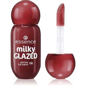 essence milky GLAZED tónovací balzám na rty s leskem odstín 06 Cherry on Top 4 ml obraz