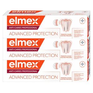 ELMEX Anti- Caries Professional Advanced Protection Zubní pasta proti zubnímu kazu 3 x 75 ml obraz