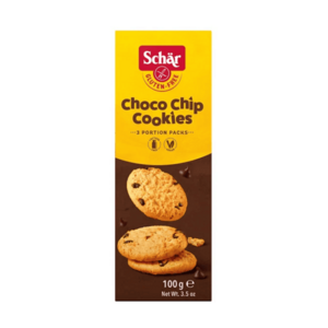 SCHÄR Choco chip cookies sušenky s kousky čokolády bez lepku 100 g obraz