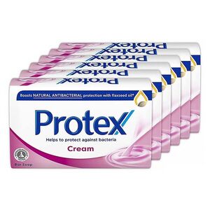 PROTEX Cream Tuhé mýdlo s přirozenou antibakteriální ochranou 6 x 90 g obraz