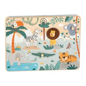 SMALL FOOT Vkládací puzzle se zvukem safari 8 kusů obraz