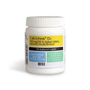 CALCICHEW® D3 500mg/200IU žvýkací tablety 20 kusů obraz