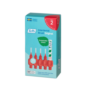 TePe Original mezizubní kartáčky z bioplastu 0, 5 mm, červené, 25 ks obraz