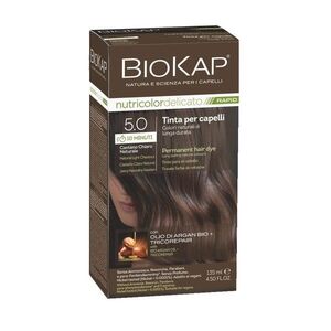 BIOKAP Nutricolor Delicato Rapid 5.0 Kaštanová světlá přírodní barva na vlasy 135 ml obraz