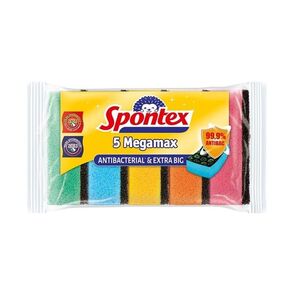 Spontex Megamax Antibacterial & Extra Big houbička 5 ks obraz