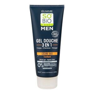 SO’BiO étic Men Sprchový gel 3v1 Tonizující cedr BIO 200 ml obraz